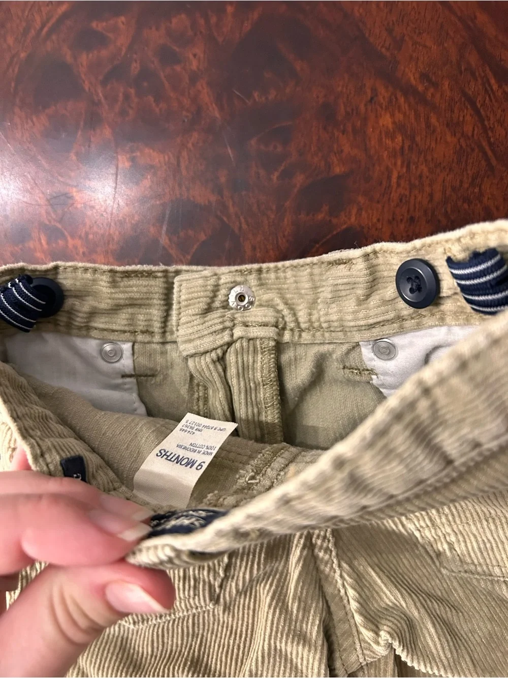 oshkosh classic tan corduroy pants 9 months